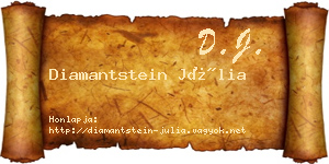 Diamantstein Júlia névjegykártya